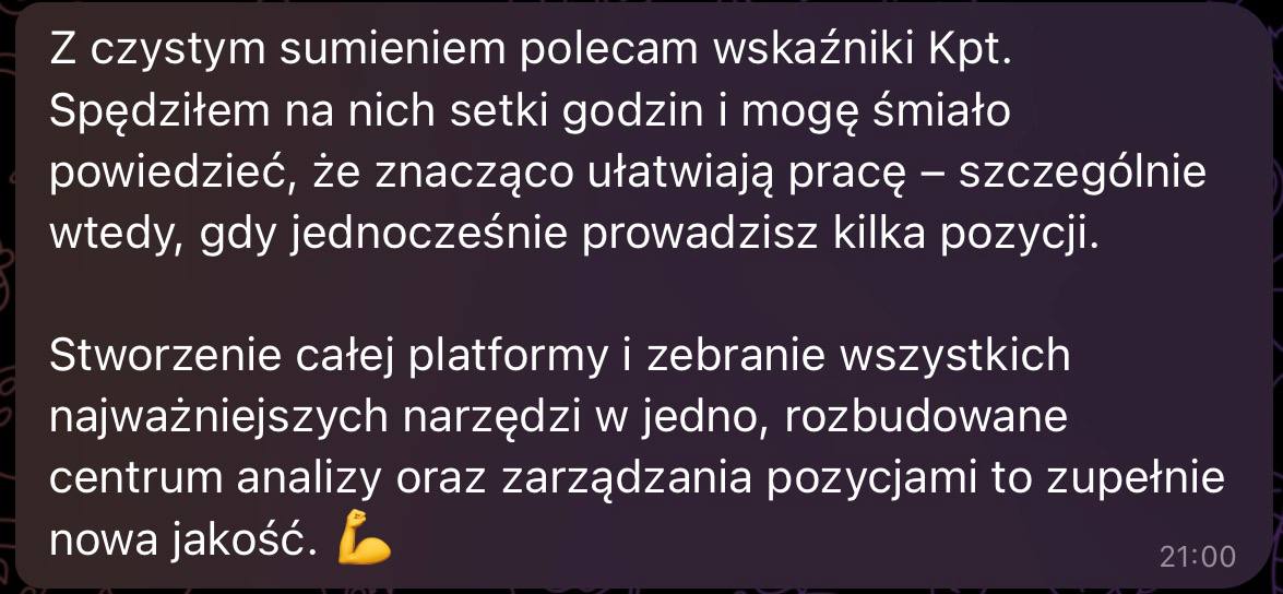 Opinia użytkownika — wskaźniki Kpt. Markus